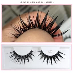 New Design Fashion False Eyelashes Cosplay Dramatic Spike Wet Lashes Makeup Manga Fake Eyelashes