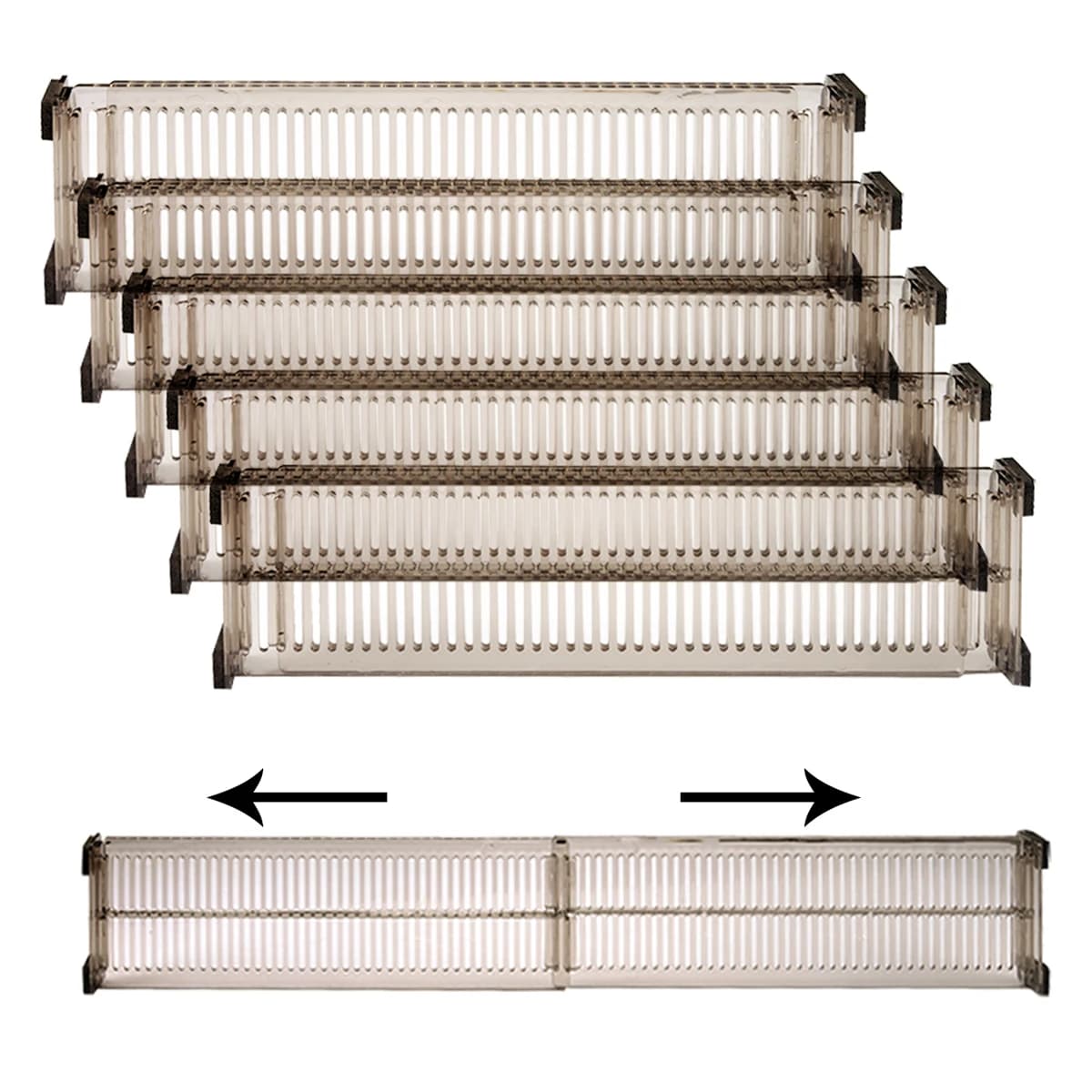 10Pcs, Plastic Drawer Divider 5Sets, Home Drawer Storage Dividers, Drawer Dividers for Storage and Organization, Free Combination