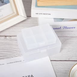 Frosted Flip Storage Box Photocards Small Card Storage Box Desk Organizer Box Classification Box Jewelry Storage Case Container