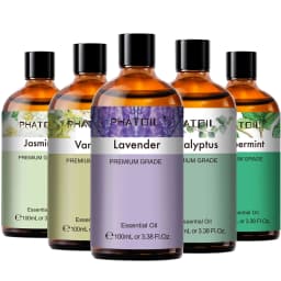 PHATOIL 100ml Eucalyptus Essential Oil For Skin Lavender Vanilla Jasmine Lemon Bergamot Aroma Oil for Aromatherapy Candle Making