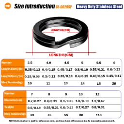 100pcs Fishing Split Rings Stainless Steel 3.5-12MM High Quality Strengthen Double Circle Round Snap Pesca Accessories