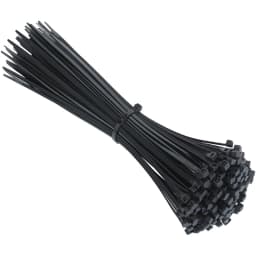 100 PCS Self-locking Plastic Nylon Tie Black Fastening Strap Cable-Tie-Set Cable Zip Tie Fastening Ring Zip Wraps Strap Tie