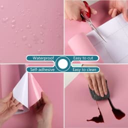 Solid Color Stickers Self-adhesive Waterproof PVC Bedroom Dormitory Wardrobe Wall Renovation Wallpaper DIY Home Decor