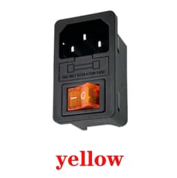 With 10A Fuse! Red Rocker Switch Fused IEC320 C14 Inlet Power Socket Fuse Switch Connector Plug Connector Red Green Blue Black
