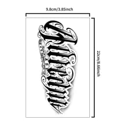 1Pc 2.5D Handwritten Font Arm Waterproof Temporary Tattoo, Long-Lasting 1-2 Weeks, Realistic Semi-Permanent Fake Tattoo