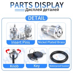 16/19/22mm with key Metal Rotary Push Button Switch 2/3 position self-locking self-reset retaining type LED NO/NC ON OFF 5color