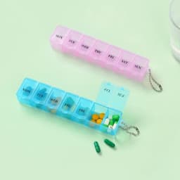 Mini Pill Case Box Organizer 7 Days Medicine Weekly Tablet Holder Storage Container for Vitamin Fish Oils