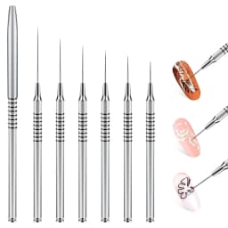 6 Size Nail Art Liner Brushes 5/7/9/11/20/25mm Painting Nail Art Brush Dotting Drawing Tool Long Lines Thin Details Manicure Pen