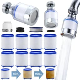 Faucet Filter Elements Water Purifier Filter emove Chlorine Heavy Metal Faucet Adapter PP Cotton Filtration for Kitchen Bathroom