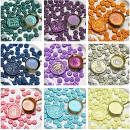 100pcs Sunflower Sealing Wax Aurora Color Wax Beads DIY Envelope Letter Wedding Invitation Scrapbooking Flashing Sealing Stamp