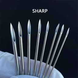 Blue Genie 10/100pcs Body Piercing Needles 14G 16G 18G Stainless Steel Disposable Ear Nose Navel Nipple Lip Piercing Needle
