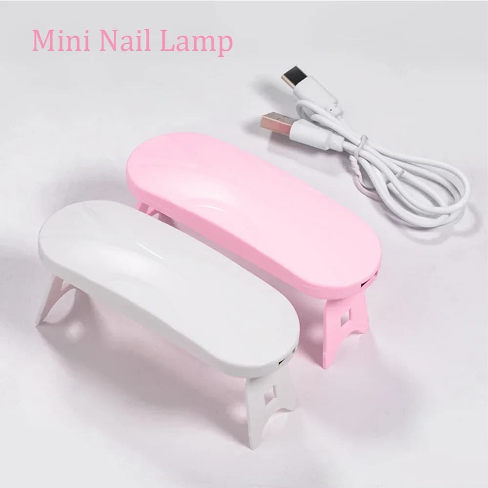 LULAA Mini 6W Nail Dryer LED UV Lamp USB Gel Varnish Curing Machine Nail Art Equipment 3 LEDS Beads Manicuring Nail Tool
