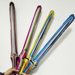 24Pcs Mixed Birthday Party Balloon Decoration Inflatable Sword Celebrate Refueling Stick Balloon Cheering Rave Festival Balloons