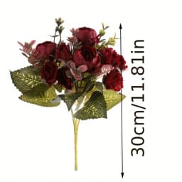 Artificial Ronghua Peony Simulation Flower Home Wedding Fake Flower Bundle Engineering Horticultural Decoration