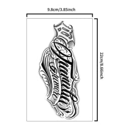 1Pc Handwritten Font Arm Waterproof Temporary Tattoo, Long-Lasting 1-2 Weeks, Realistic Semi-Permanent Fake Tattoo