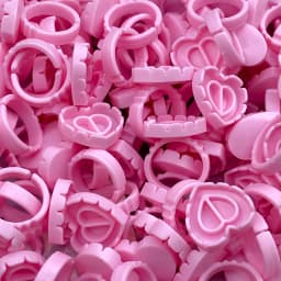 100Pcs Wholesale Disposable Eyelash Glue Fan Cup Rings Holder Container Tattoo Pigment Eyelash Extension Tools Lash Supplies