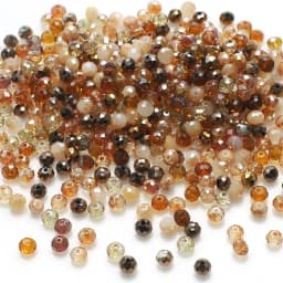 500Pcs/Lot 4MM Crystal Glass Faceted Loose Spacer Brown Round Beads for DIY Making Necklace Bracelet E Jewelry Accessories