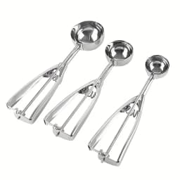 Ice Cream Spoon Kitchen Tools 3 Size Stainless Steel Spring Handle Mash Potato Watermelon Ball Scoop Home Kitchen Accessories