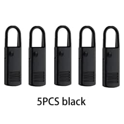 5pcs black Detachable Zipper Pull, Replacement Zipper Accs For jeans & Backpack, sewing Tools