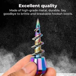 Metal Screw-Shaped tool 23 mm Metal Screw Shape Waterpipe Head Spiral Water Smoke Metal Cannon Head Fittings