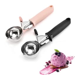 Ice Cream Scoop with Trigger Fruit Scoop with Comfort Grip Handle Stainless Steel Ice Cream Scoop for Home Ice Cream Tool