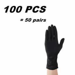 20/50/100PCS Black Nitrile Gloves Disposable Thickened Durable Household Cleaning Gloves for Kitchen Cooking Hair Dyeing Tattoo