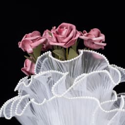 Flower Wrapping Paper Set with Pearl Edges - Includes 1/3 Sheets of White Bouquet Wrapping Paper, Valentine's Flower Wrapping