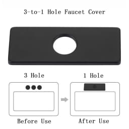 Faucet Plate Hole Square/Oval Tap Cover Deck Plate Stainless Steel Bathroom Kitchen Sink For Most Single Hole Faucet