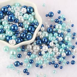 10g Random Mix 3-10mm No Hole ABS Imitation Pearl Bead For Vase Filler Makeup Brush For DIY Jewelry Making Decor F0912