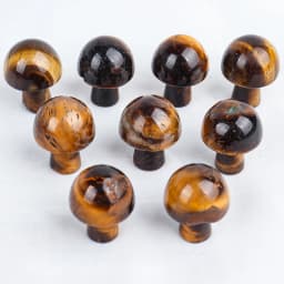 Gemstone Mini Mushroom Figurine Garden Decoration Crystal Mineral Craft Natural Stone Healing Specimen, meditation Home Decor