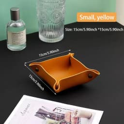 Living Room Entrance Key Storage Box Leather Desktop Cosmetics Storage Box Sundry European Tray Storage Box