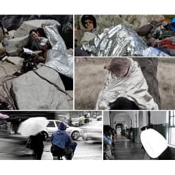 130x210cm Gigantic Space Blanket Emergency Supplies Foil Mylar Thermal Blanket Silver Foil Blanket Perfect for Hiking Marathons