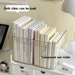 Transparent Book Stand Simple Free Combination U-shaped Book Organizer Acrylic Book Folder Desk Storage Rack Home Office