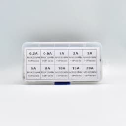 100pcs 5x20mm Quick Blow Glass Tube Fuse Assorted Kit Amp 0.2A 0.5A 1A 2A 3A 5A 8A 10A 15A 20A 250V with Storage Box