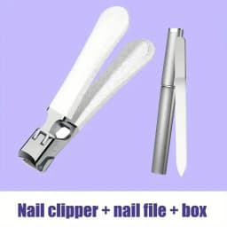 Professional Stainless Steel Nail Clippers Set for Thick Nails Anti-Splash Sharp Trimmer Nail Pedicure Manicure Tools for Men