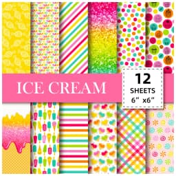 12 Sheet Scrapbooking Paper 15x15cm, Christmas Journal Planner Paper Pad Cardstock Backgrounds Card for DIY Art Craft Decoration