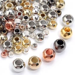 20-100Pcs/Lot 4-14mm High Quality CCB Round Beads Big Hole Bead Spacer Loose Bead For DIY Crafts Ornamen Making Clothing Accesso