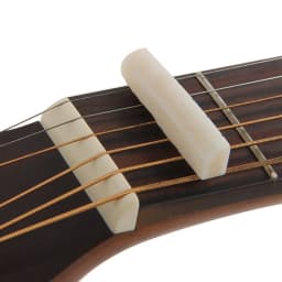Ivory Acoustic Guitar Bridge Pin Set with Tailpiece Tremolo String Bone Saddle Nut for Guitarists