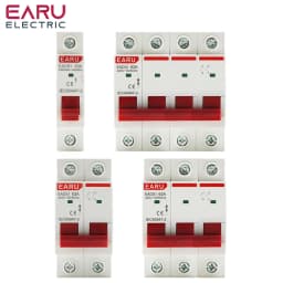 EARU 1P 2P 3P 4P 40A 63A 100A 125A AC 230V 400V Isolator Disconnector Disconnecting Switch Main Knife Switch Breaker Din Rail