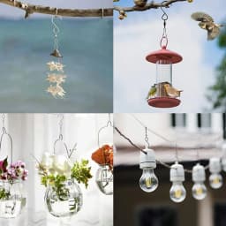 20/1Pcs Swivel Hooks Clips for Hanging Wind Spinners Wind Chimes Crystal Twisters Party Tools Kitchen Bedroom Rotating S Hooks