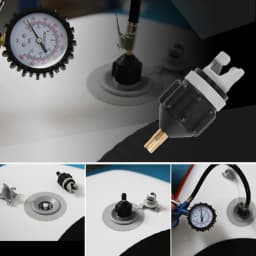 Air Valve Adaptor Kit For SUP Board Inflatable Pump Adapter Paddle Boat Kayak Air Valve Pump Connector Combo Kit Black / Orange