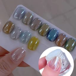 1Jars High-Gloss Plating Aurora Mirror Nail Powder Net0.5g Moonlight Pearl White Rubbing Powder Super-Shiny Manicure Chrome Dust
