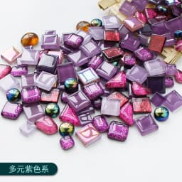 100g Diy Mix Color Glitter Glass Mosaic Stones Mosaic Tiles Glass Pebbles Crafts Material Puzzle For Diy Mosaic Making Arte