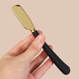 Manual Straight Razor Holder Beard Hair Shaving Professional Barber Trimming Tool Silicone Handle (Without Blade)