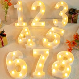 Number 0-9 LED Lights Luminous Lamp Wedding Decorative Night Light Birthday Party Bedroom Home Decoration
