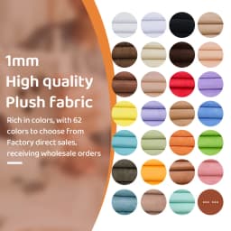 New 1mm Minky Plush Fabric 100% Polyester Fabric For Plush Toys Pillows Blankets Eco-friendly DIY Sewing Fabrics
