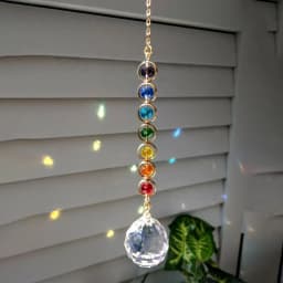 Crystal Suncatcher Mobile / Meditation / Home Decor / Rainbow Maker / Prismatic Suncatcher (Rainbow and Whimsy)
