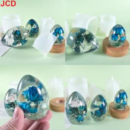 DIY Crystal Drop Glue Mold Egg Shaped Integrated Star Sky Ball Mould Small Night Lamp Placement Table Silicone Mold For Handmade