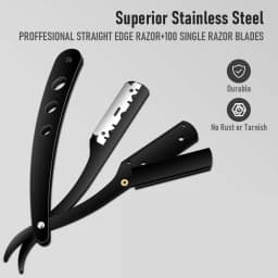 ( 1 Holder or 10/20 Blades )Straight shaver arm, men's folding manual shaver, men's shaver, razor sharp blade barber shop razor