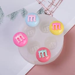 1 Piece, Mini M-bean Silicone Mold, Sugar Flipping Cake, Perth Decorative Cake Mold